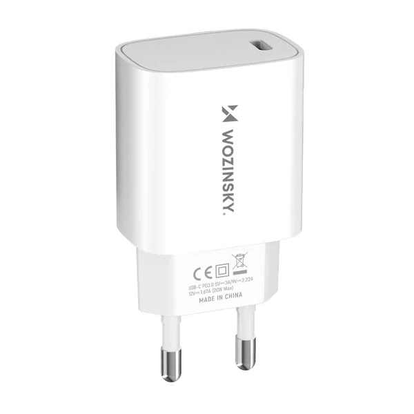 Wozinsky WGWCCW 20W USB-C Nabíjací adaptér - biely