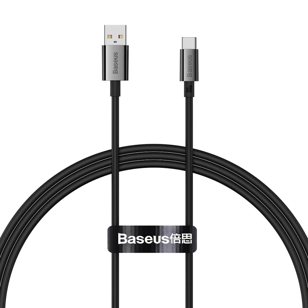 Baseus Superior Series USB-A / USB-C kábel 100W 1m - čierny