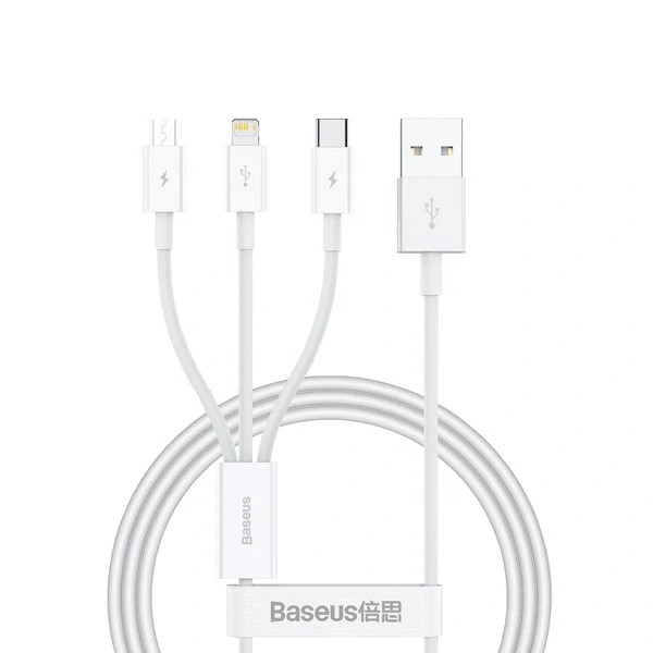 Baseus Superior Series USB-A - USB-C / Lightning / micro USB 3.5A kábel1m