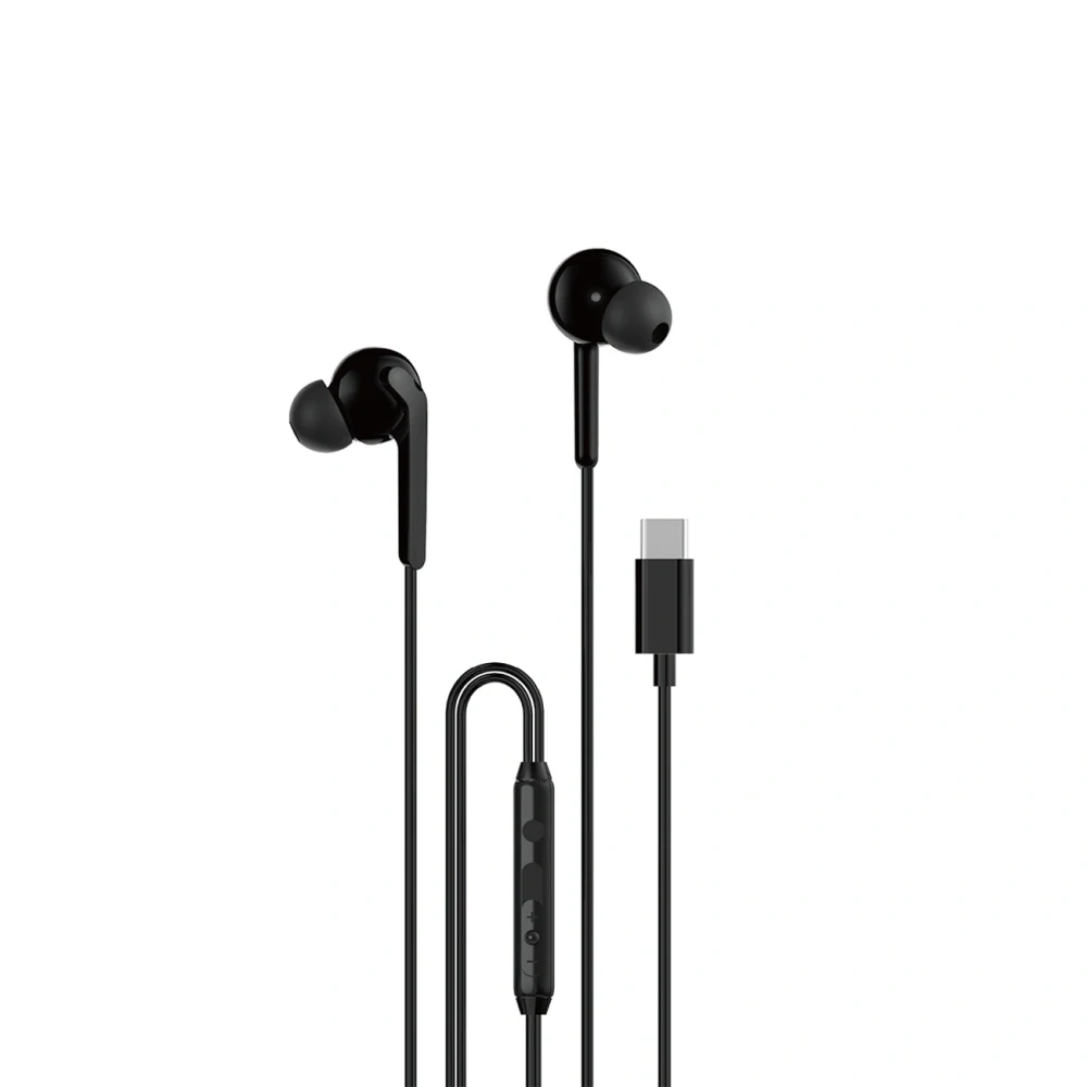 Dudao X3C+ Wired USB-C In-Ear Headphones 1.2m - čierne