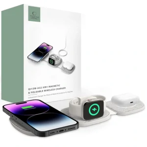 Tech-Protect QI15W-A32 3-in-1 Indukčná nabíjačka s MagSafe pre Smartphone / Apple Watch / AirPods