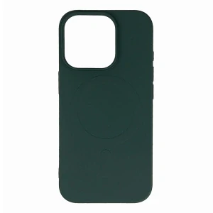 Liquid Silicone Kryt MagSafe pre iPhone 16 Pro - Tmavá Zelená