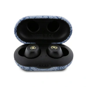 Guess - Bezdrôtové slúchadla 4G Metal (GUTWSP4EGB) - Bluetooth 5.3, TWS, ENC, IPX5, 300mAh - modré