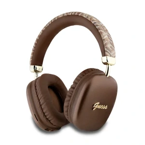Guess - Bezdrôtové slúchadlá GCUBE Metallic Script Logo (GUBHK1GCTCSW) - Over-ear Headset, Bluetooth 5.3, 400mAh - Hnedá