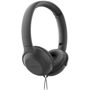 Philips - Drôtové slúchadlá (UH201BK/00) - On-Ear, Jack 3.5mm, Foldable, Microphone, Volume Control, 1.2m - čierna