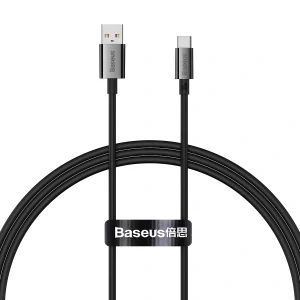 Baseus Superior Series USB-A / USB-C kábel 100W 1m - čierny