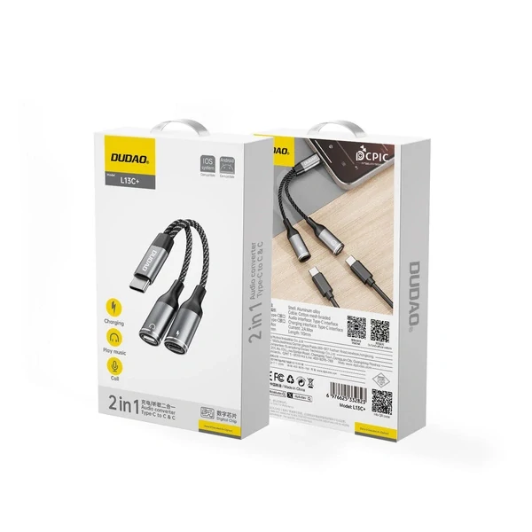 Dudao L13C+ 2in1 USB-C Adapter 