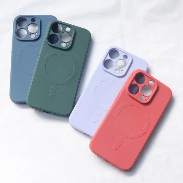 MagSafe compatible silikónový kryt pre iPhone 15 Silicone Case - navy blue