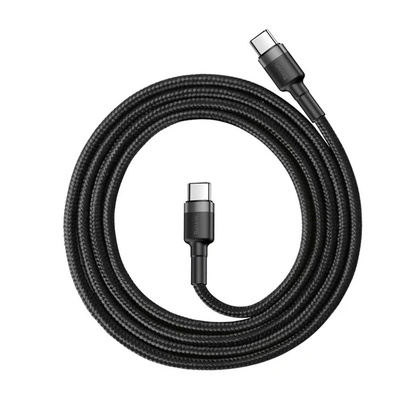 Baseus CATKLF-GG1 USB-C - USB-C PD QC Nabíjací kábel 60W 3A 480Mb/s 1m - čierny