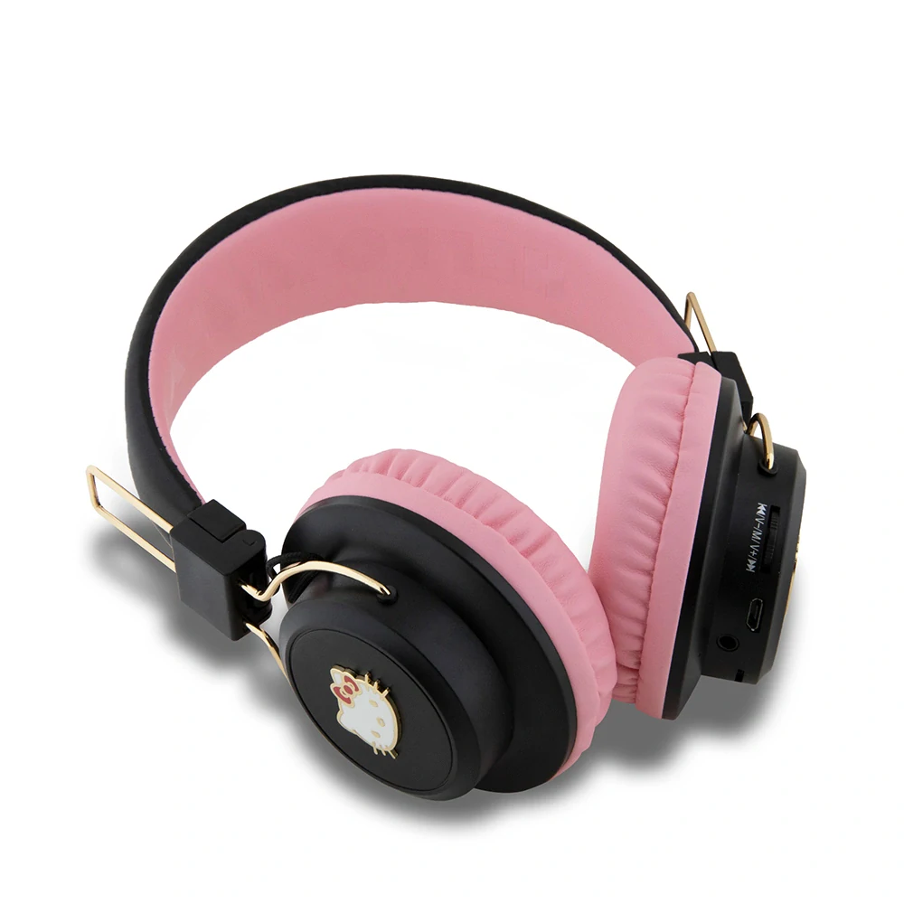 Hello Kitty - Bezdrôtové slúchadlá (HKBH9KHLMP) - On-ear, Bluetooth V5.3, 200mAh, IPX4, Type-C - Ružové