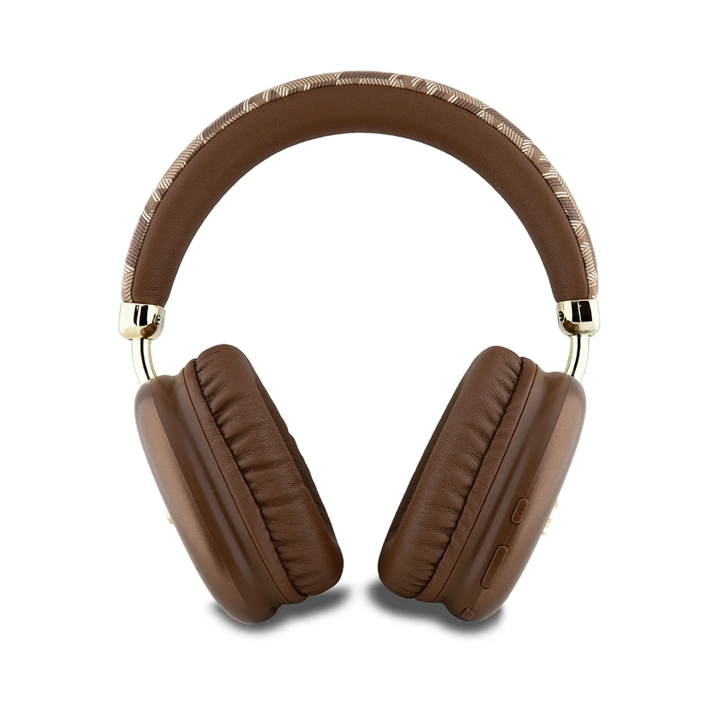 Guess - Bezdrôtové slúchadlá GCUBE Metallic Script Logo (GUBHK1GCTCSW) - Over-ear Headset, Bluetooth 5.3, 400mAh - Hnedá