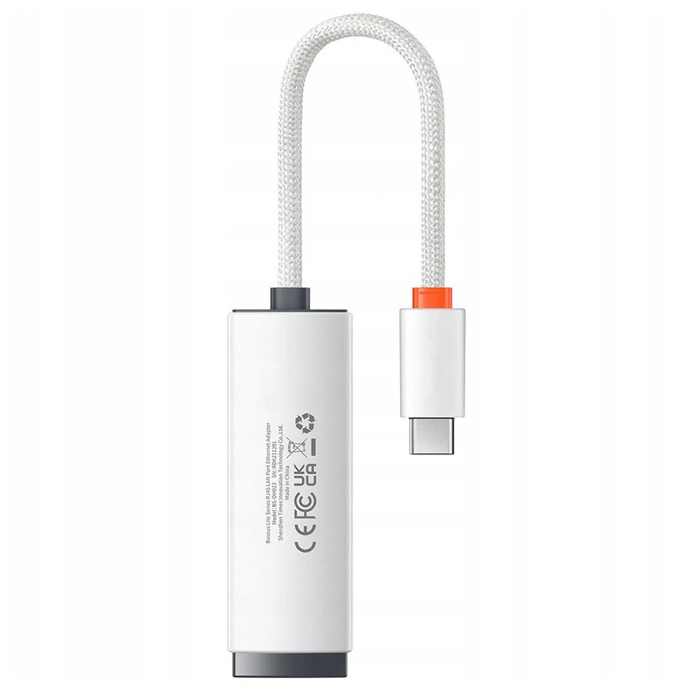 Baseus - Ethernet Adapter Lite Series (WKQX000002) - USB-C to RJ45 Lan Port, 100Mbps