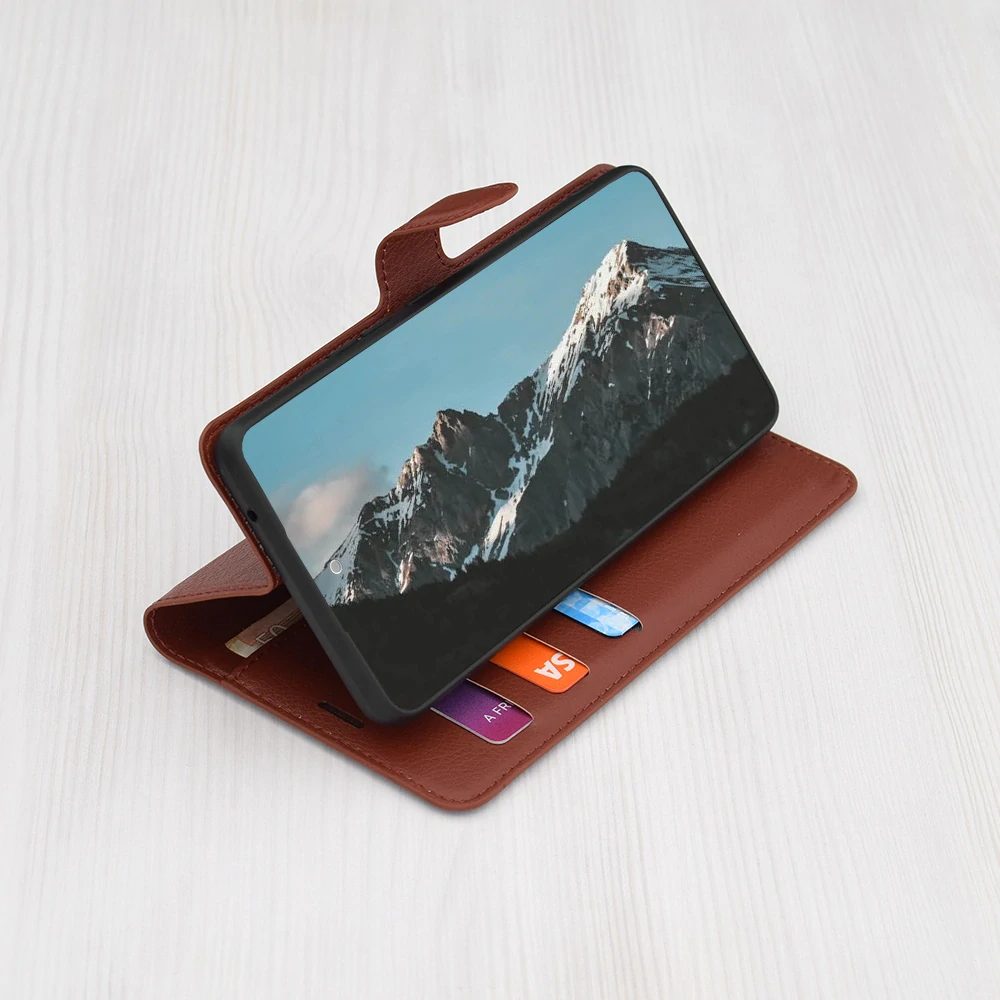 Techsuit - Leather Folio - Ochranné Púzdro - Samsung Galaxy A55 5G - Hnedé