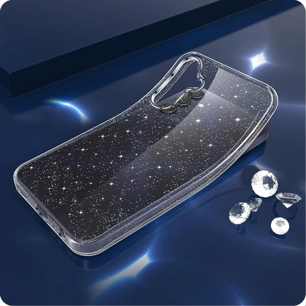 Techsuit - SparkleSkin Series - Ochraný kryt - Samsung Galaxy A15 4G / A15 5G - Transparentná