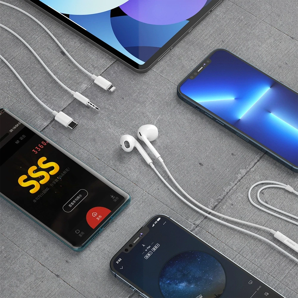  Dudao X14PROL-W1 in-ear headphones with Lightning connector white (X14PROL-W1) Dudao X14PROL-W1 in-ear slúchadla - Lightning (pre iPhone)