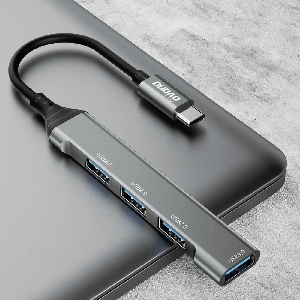 Dudao HUB 4in1 USB-C - 4x USB-A (3 x USB2.0 / USB3.0) 6.3cm A16T