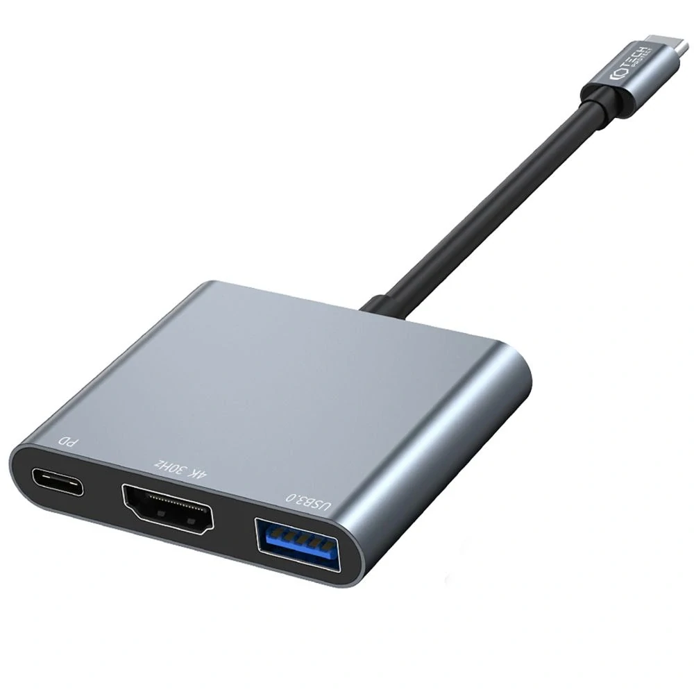 HUB Tech-Protect V1 3in1 USB-C - USB-A 3.0 / USB-C PD 100W / HDMI 4K 30Hz