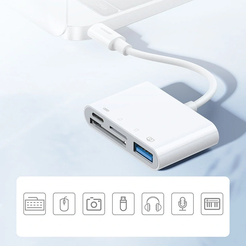 Joyroom S-H142 Lightning OTG HUB - USB-A 3.2 / Lightning / SD, TF čitačka kariet 
