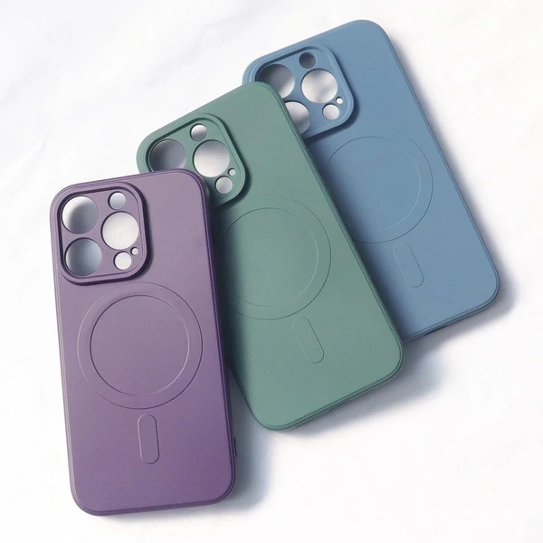 MagSafe compatible silikónový kryt pre iPhone 15 Silicone Case - navy blue