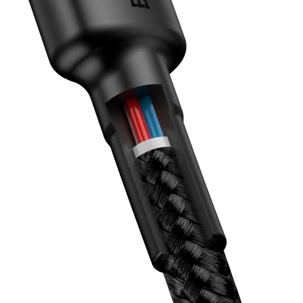 Baseus CATKLF-GG1 USB-C - USB-C PD QC Nabíjací kábel 60W 3A 480Mb/s 1m - čierny