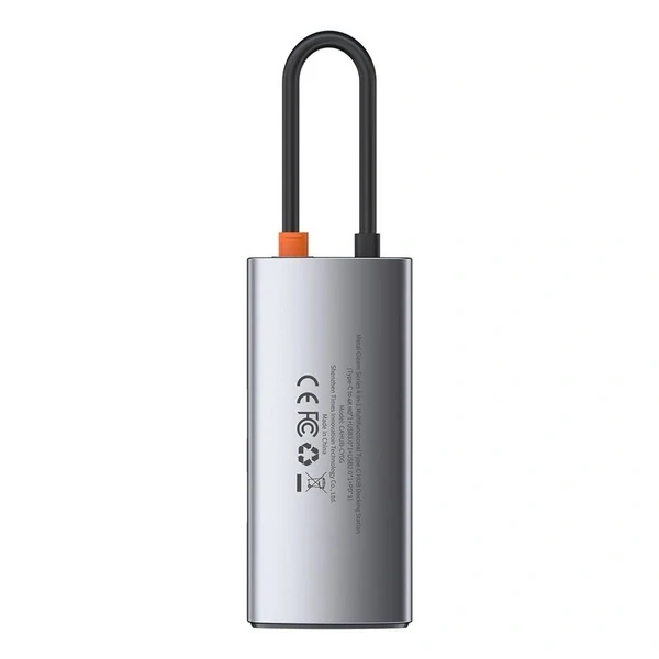 Baseus Metal Gleam 4in1 multifunknčný HUB USB Type C - USB Type C Power Delivery 100 W / HDMI 4K 30 Hz / 1x USB 3.2 Gen 1 / 1x USB 2.0 (CAHUB-CY0G)