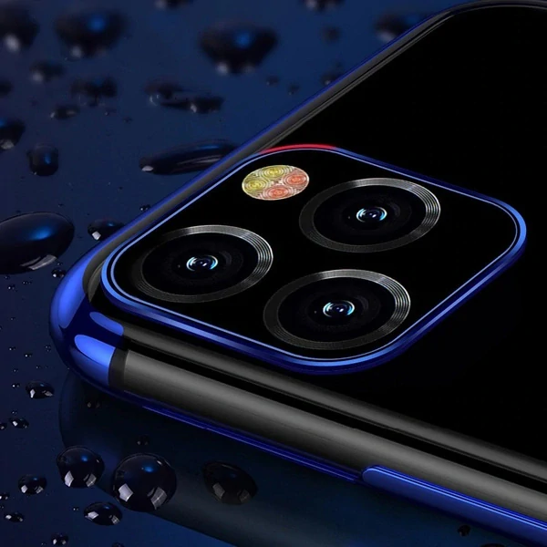 Clear Case Gel TPU Kryt s farebným rámom pre iPhone 12 Pro Max - black