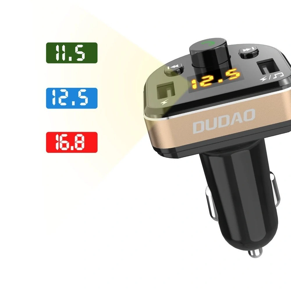 Dudao Bluetooth FM transmitter autonabíjačka MP3 3.1 A 2x USB