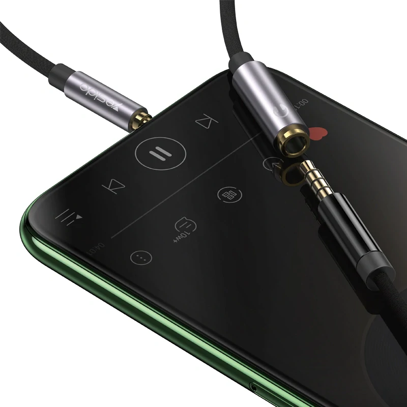 Yesido - Audio Cable (YAU26) - Jack 3.5mm, 1xMale to 1xFemale, 1m