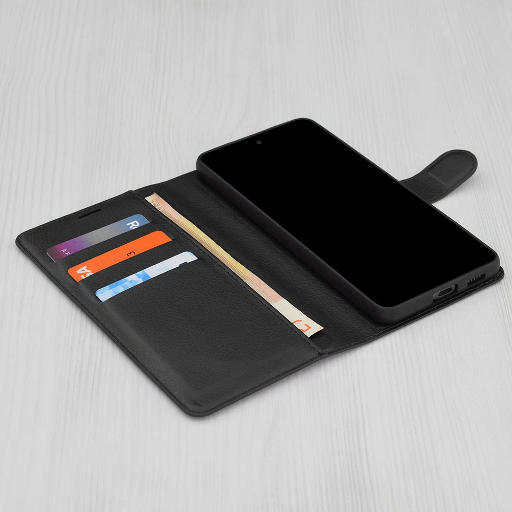 Techsuit - Leather Folio - Ochranné Púzdro - Samsung Galaxy A15 5G/4G - Čierné