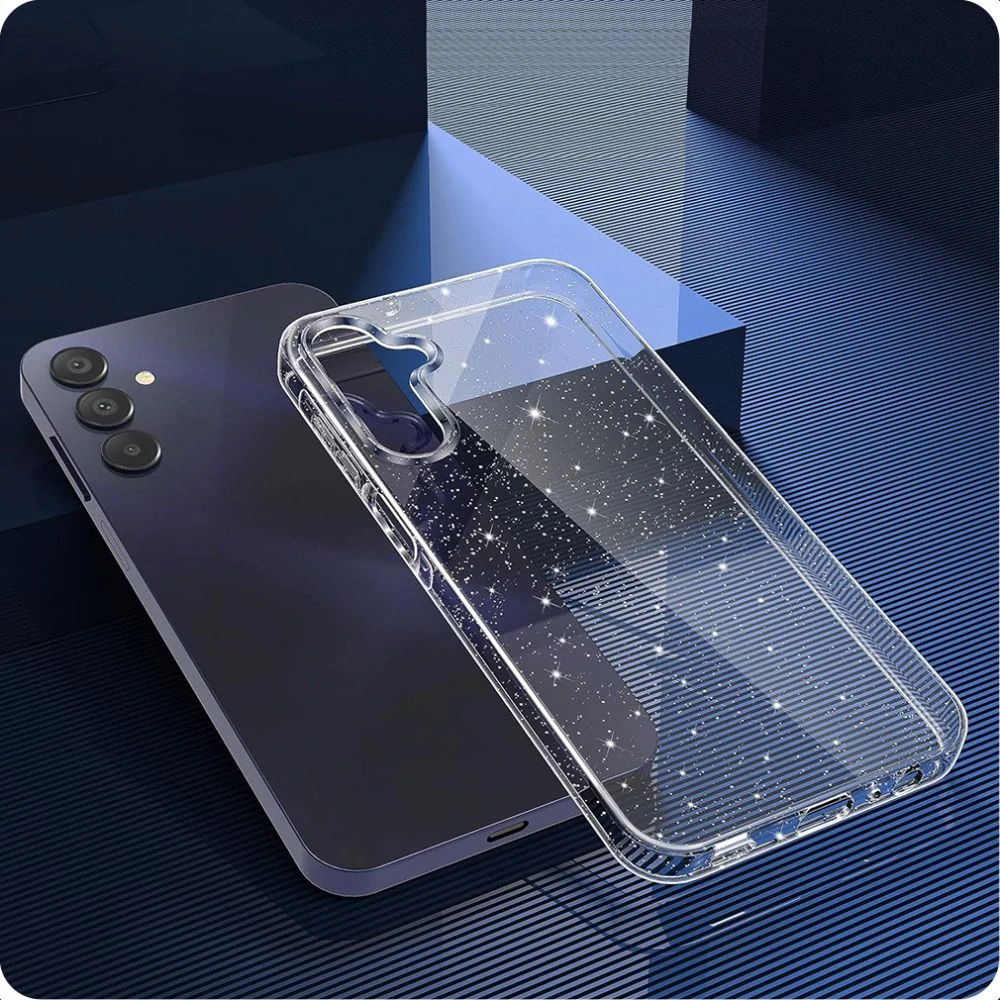 Techsuit - SparkleSkin Series - Ochraný kryt - Samsung Galaxy A15 4G / A15 5G - Transparentná