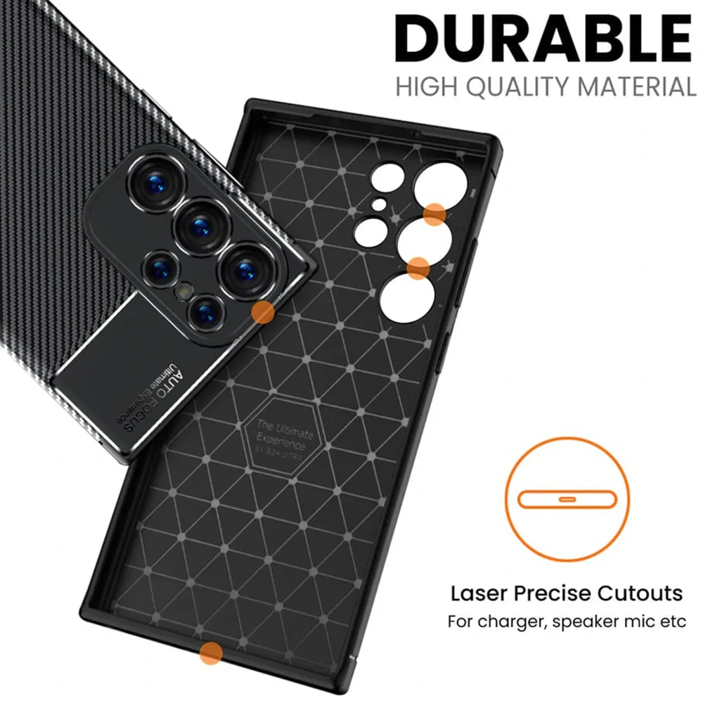 Techsuit - CarbonFiber - Ochranný Kryt - Samsung Galaxy S25 Ultra - Čierny