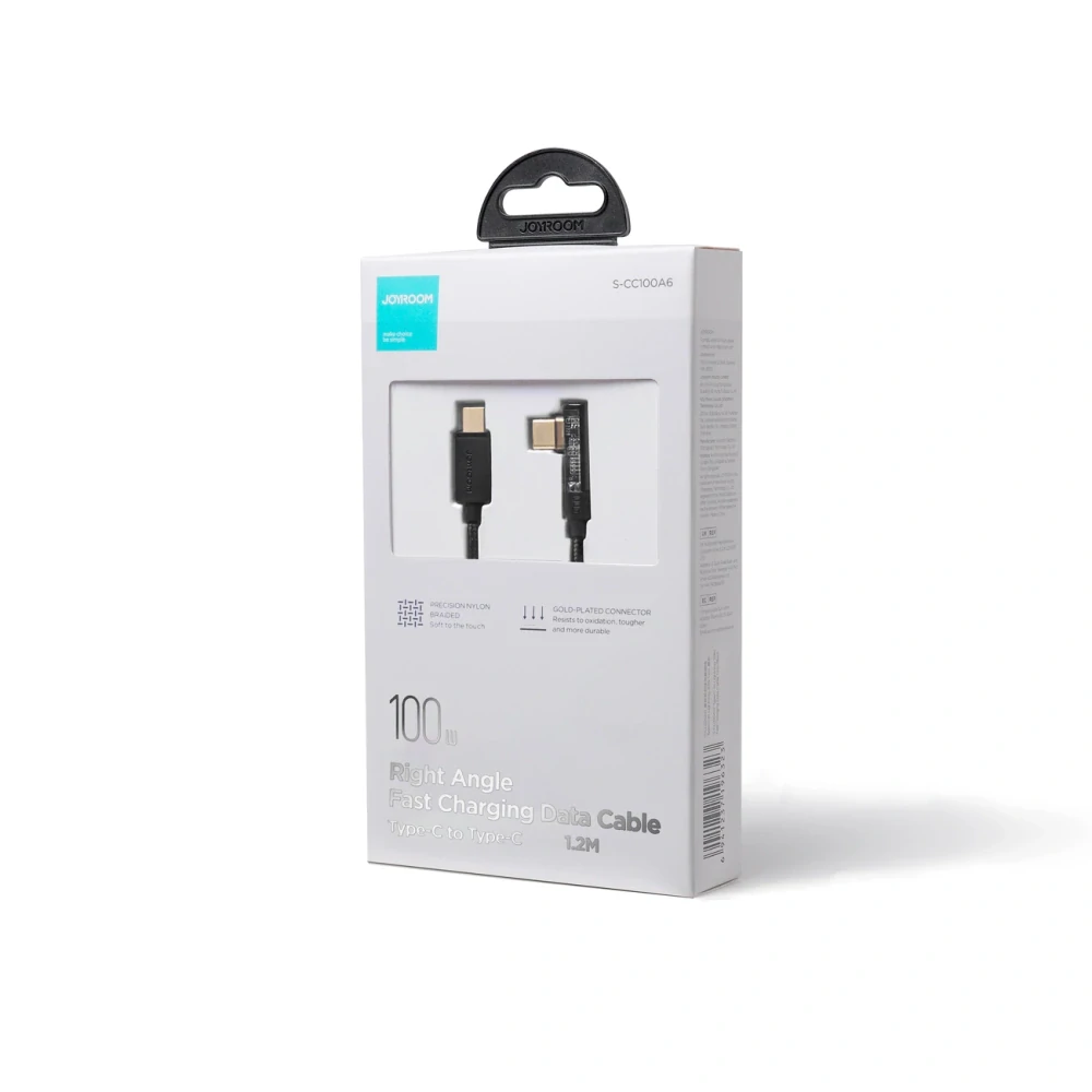 Joyroom Angle Gaming Kábel S-CC100A6 USB-C / USB-C 100W 1.2m - čierny