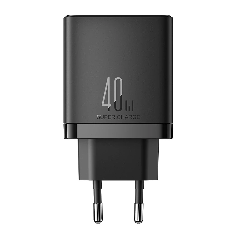 Joyroom JR-TCF09 Rýchlo nabíjací adaptér 2x USB-C 40W - čierny