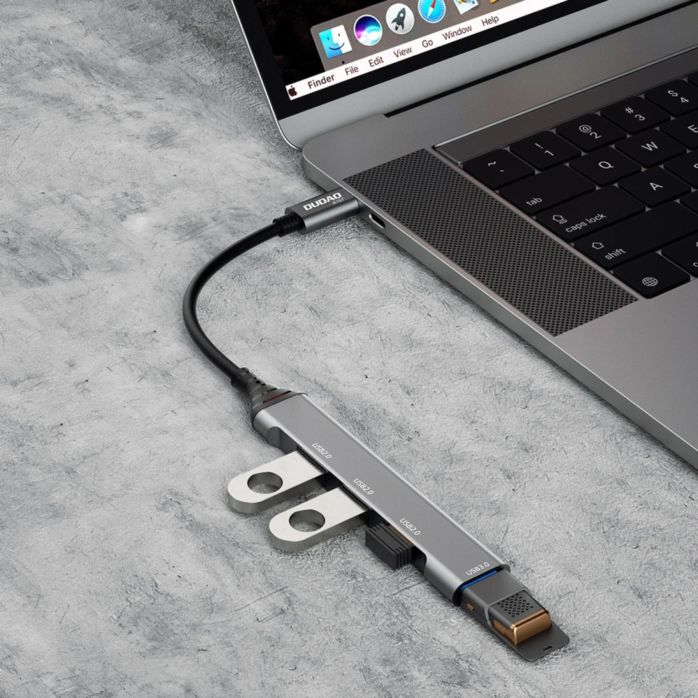 Dudao HUB 4in1 USB-C - 4x USB-A (3 x USB2.0 / USB3.0) 6.3cm A16T