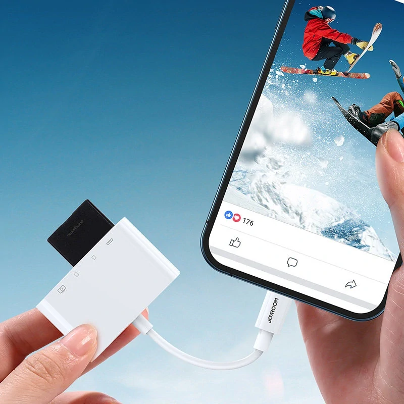 Joyroom S-H142 Lightning OTG HUB - USB-A 3.2 / Lightning / SD, TF čitačka kariet 
