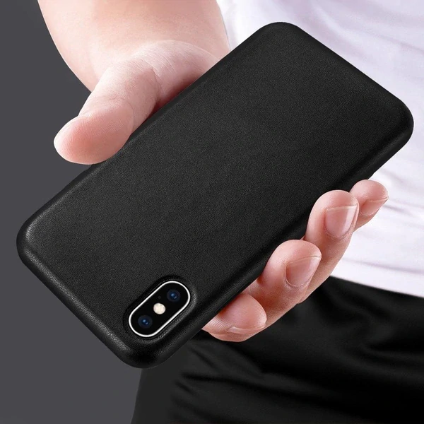 ECO Leather Kryt pre iPhone 12 Pro Max - čierne