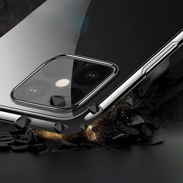 Clear Case Gel TPU Kryt s farebným rámom pre iPhone 12 Pro Max - black