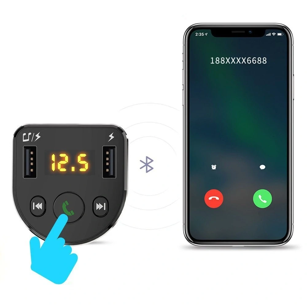 Dudao Bluetooth FM transmitter autonabíjačka MP3 3.1 A 2x USB