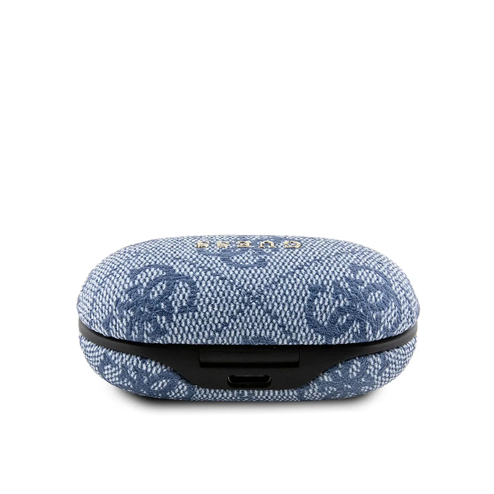 Guess - Bezdrôtové slúchadla 4G Metal (GUTWSP4EGB) - Bluetooth 5.3, TWS, ENC, IPX5, 300mAh - modré