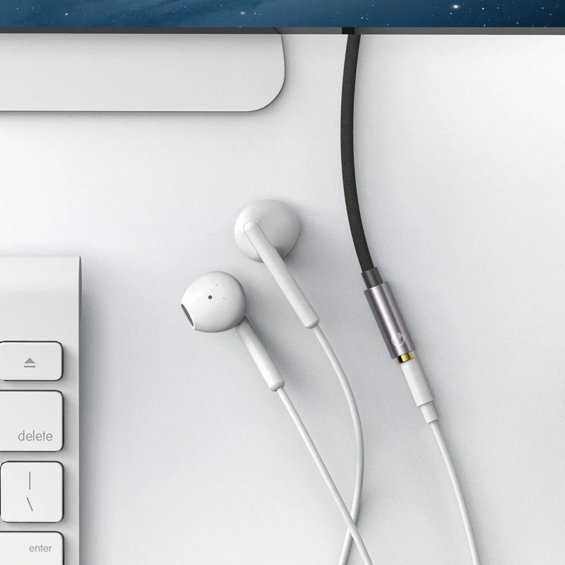 Yesido - Audio Cable (YAU26) - Jack 3.5mm, 1xMale to 1xFemale, 1m
