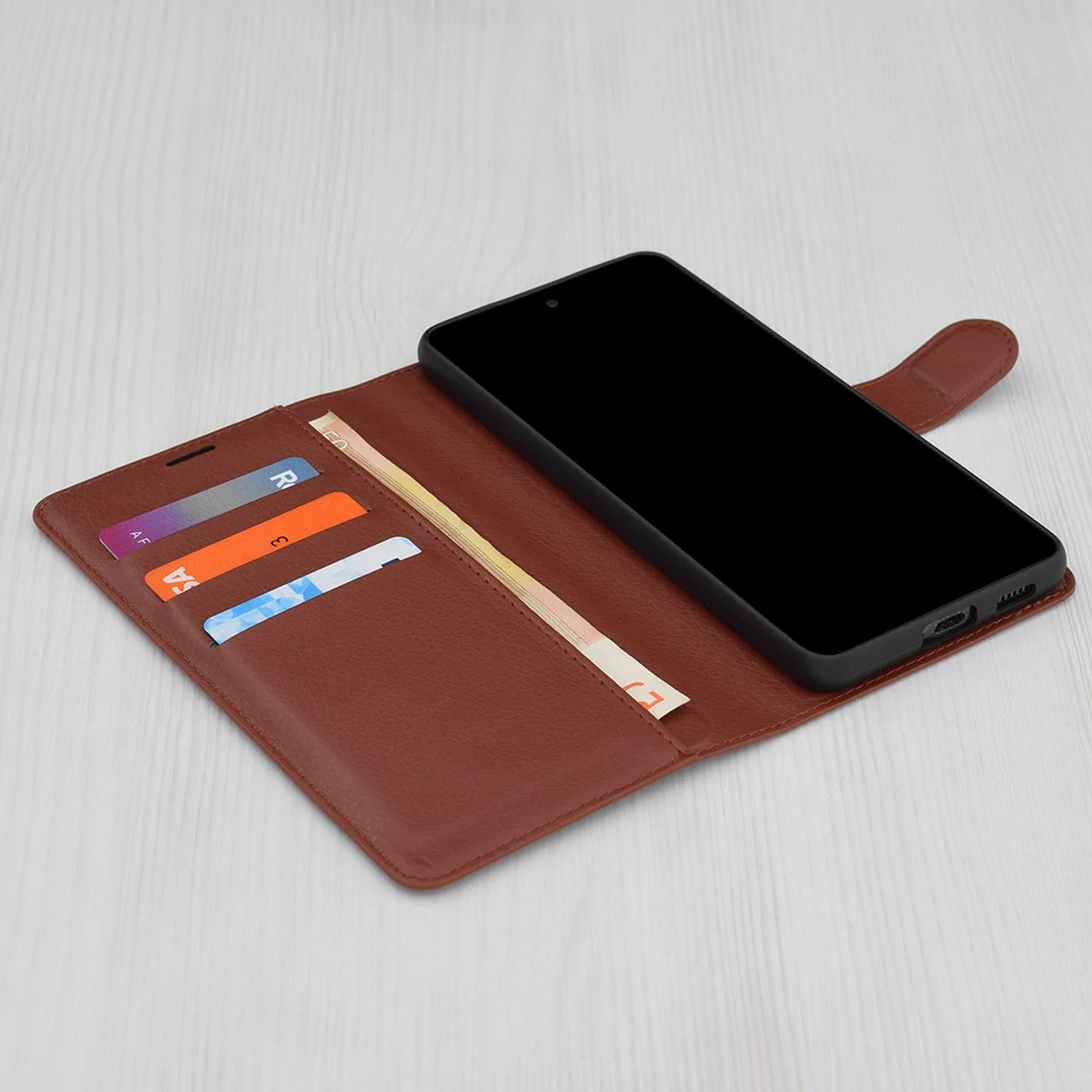 Techsuit - Leather Folio - Ochranné Púzdro - Samsung Galaxy A55 5G - Hnedé