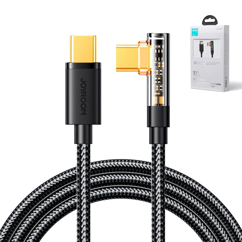 Joyroom Angle Gaming Kábel S-CC100A6 USB-C / USB-C 100W 1.2m - čierny