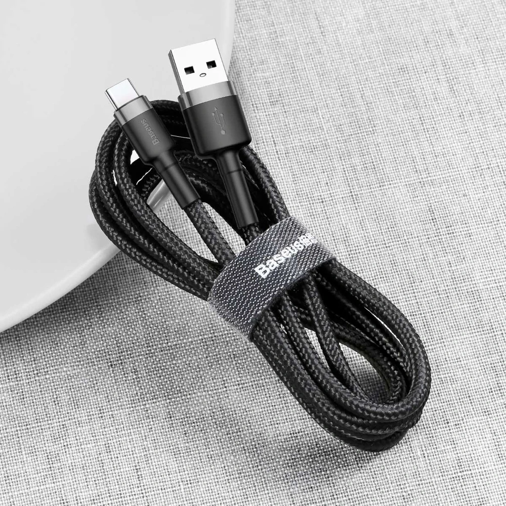 Baseus Cafule USB-A / USB-C QC 3.0 3A kábel 1 m - čierny