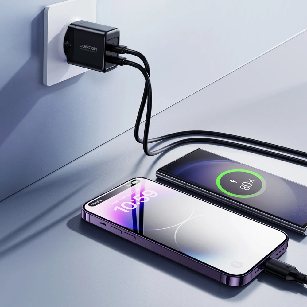 Joyroom JR-TCN01 2xUSB-A 12W 2.4A Nabijaci Adapter - čierny