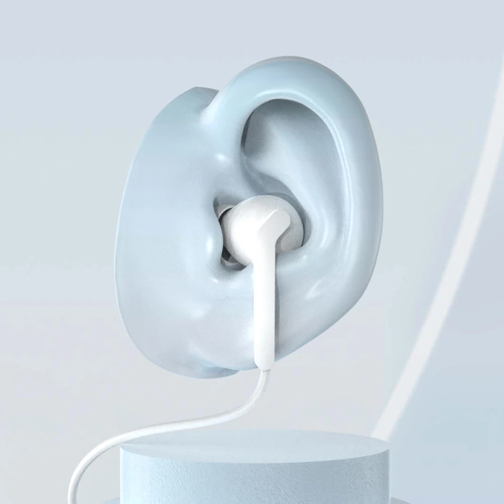 Dudao X3C+ Wired USB-C In-Ear Headphones 1.2m - Biele