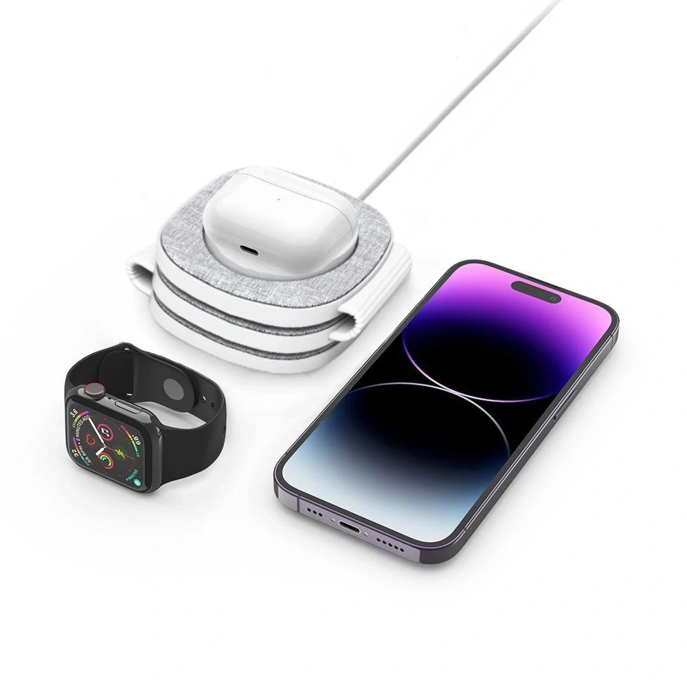 Tech-Protect QI15W-A32 3-in-1 Indukčná nabíjačka s MagSafe pre Smartphone / Apple Watch / AirPods