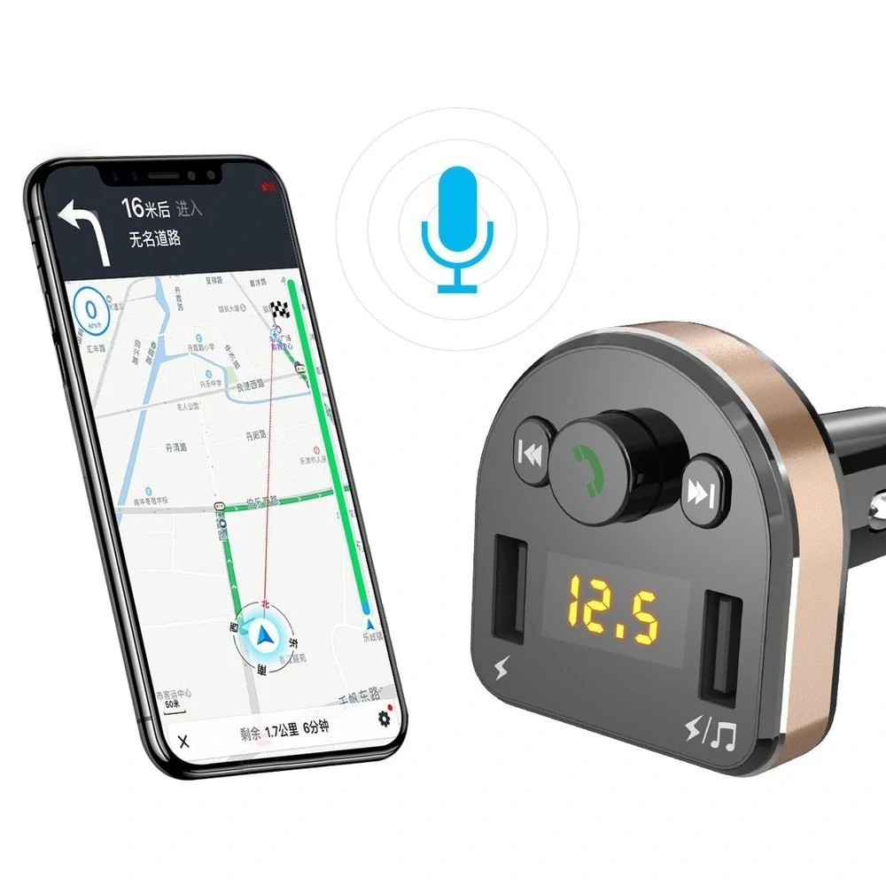 Dudao Bluetooth FM transmitter autonabíjačka MP3 3.1 A 2x USB