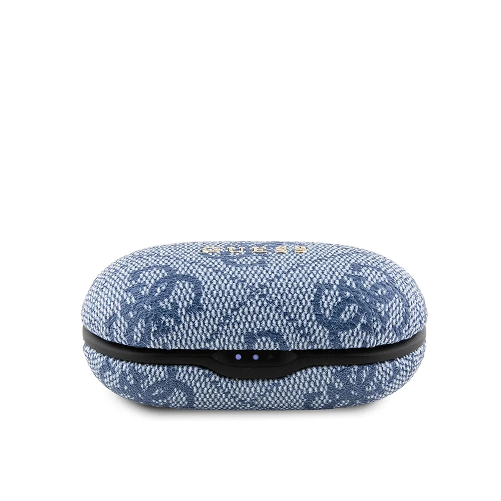 Guess - Bezdrôtové slúchadla 4G Metal (GUTWSP4EGB) - Bluetooth 5.3, TWS, ENC, IPX5, 300mAh - modré