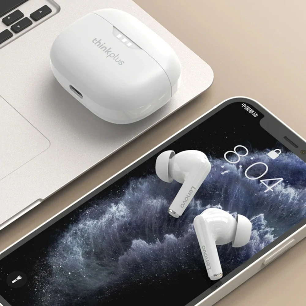Lenovo - Bezdrôtové slúchadla (LP3 Pro) - Bluetooth 5.0, Noise Cancelling, Power Display - čierné