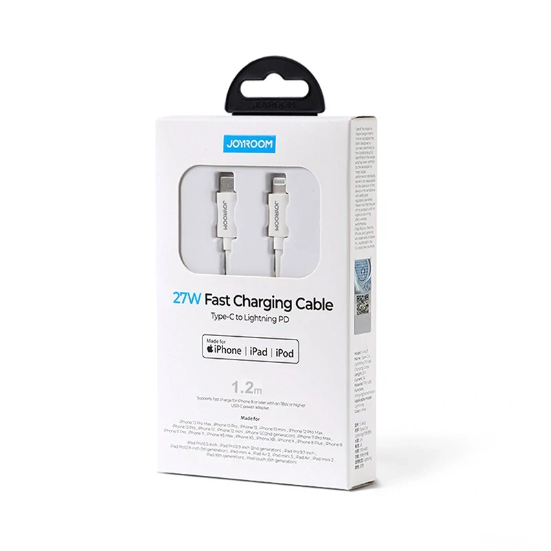 Joyroom S-M430 Lightning / USB-C MFi PD kábel 27W 3A 1.2m - biely